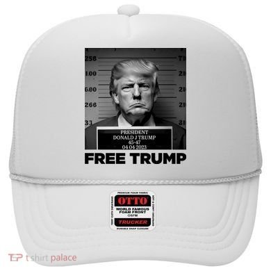 Free Trump Mug Shot Trump Not Guilty MugShot Hat