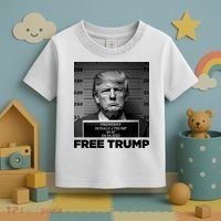 Free Trump Mug Shot Trump Not Guilty MugShot Toddler T-Shirt thumb 3
