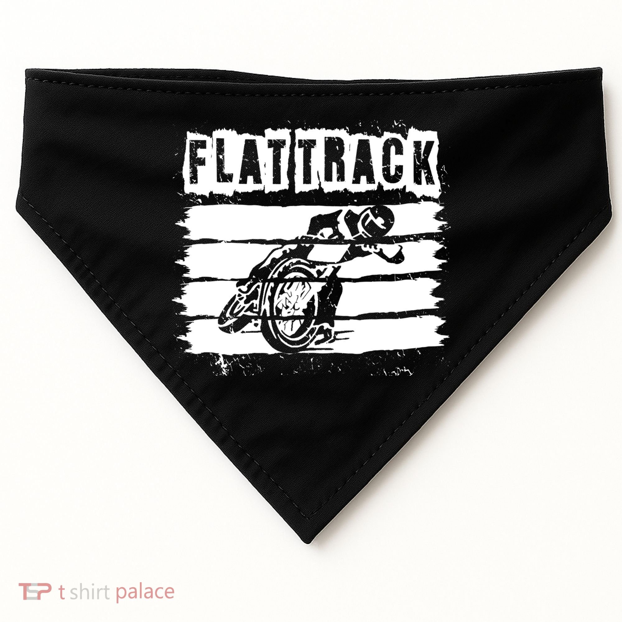Flat Track Motorcycle Racing Dirt Track Speedway Gift USA-Made Doggie Bandana