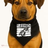 Flat Track Motorcycle Racing Dirt Track Speedway Gift USA-Made Doggie Bandana thumb 1