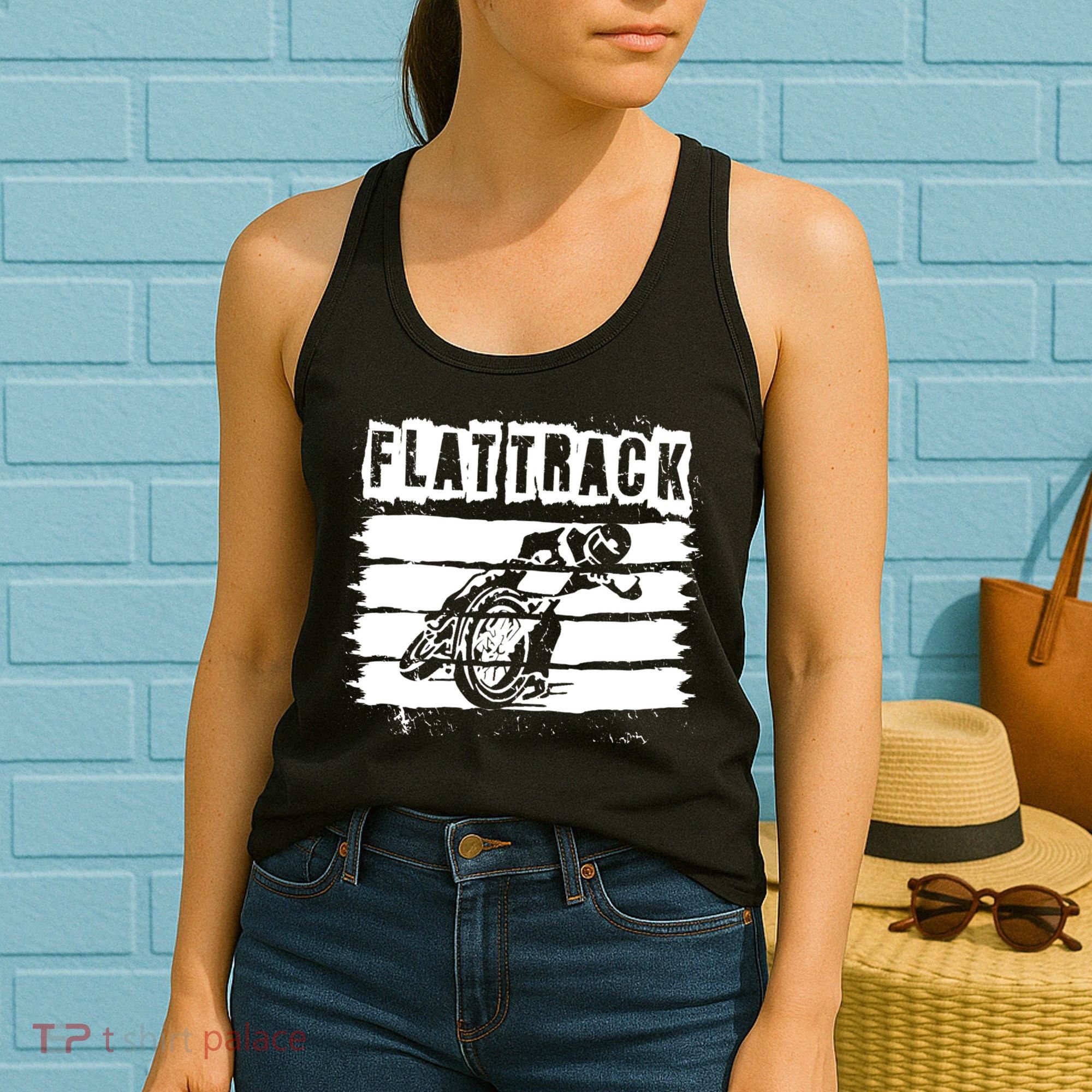 Flat Track Motorcycle Racing Dirt Track Speedway Gift Women's Tank Top