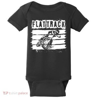 Flat Track Motorcycle Racing Dirt Track Speedway Gift Baby Bodysuit