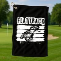 Flat Track Motorcycle Racing Dirt Track Speedway Gift Golf Towel thumb 1