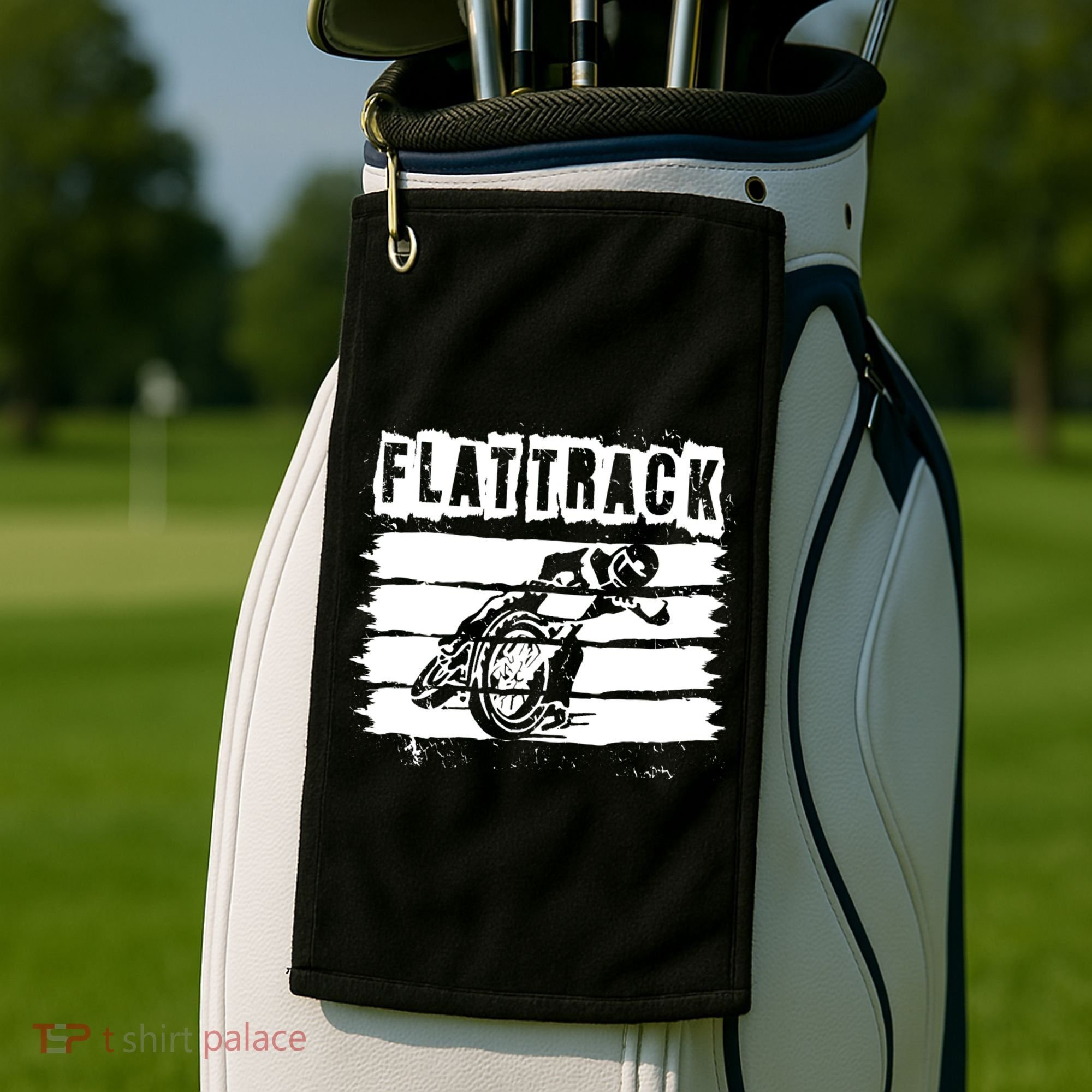 Flat Track Motorcycle Racing Dirt Track Speedway Gift Golf Towel