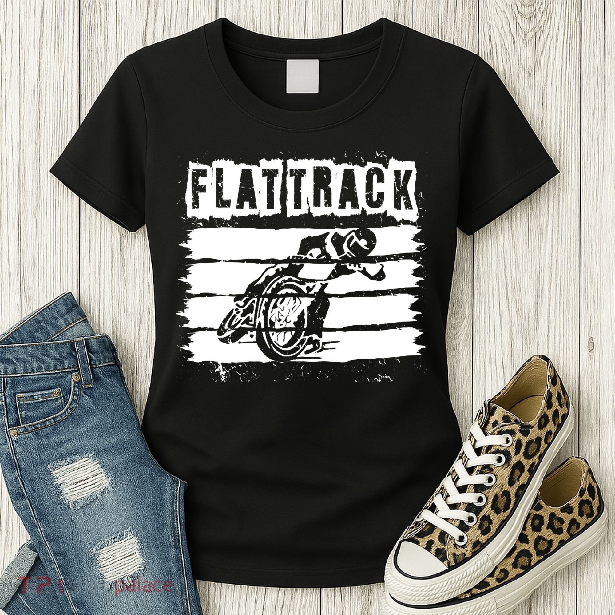 Flat Track Motorcycle Racing Dirt Track Speedway Gift Women's T-Shirt