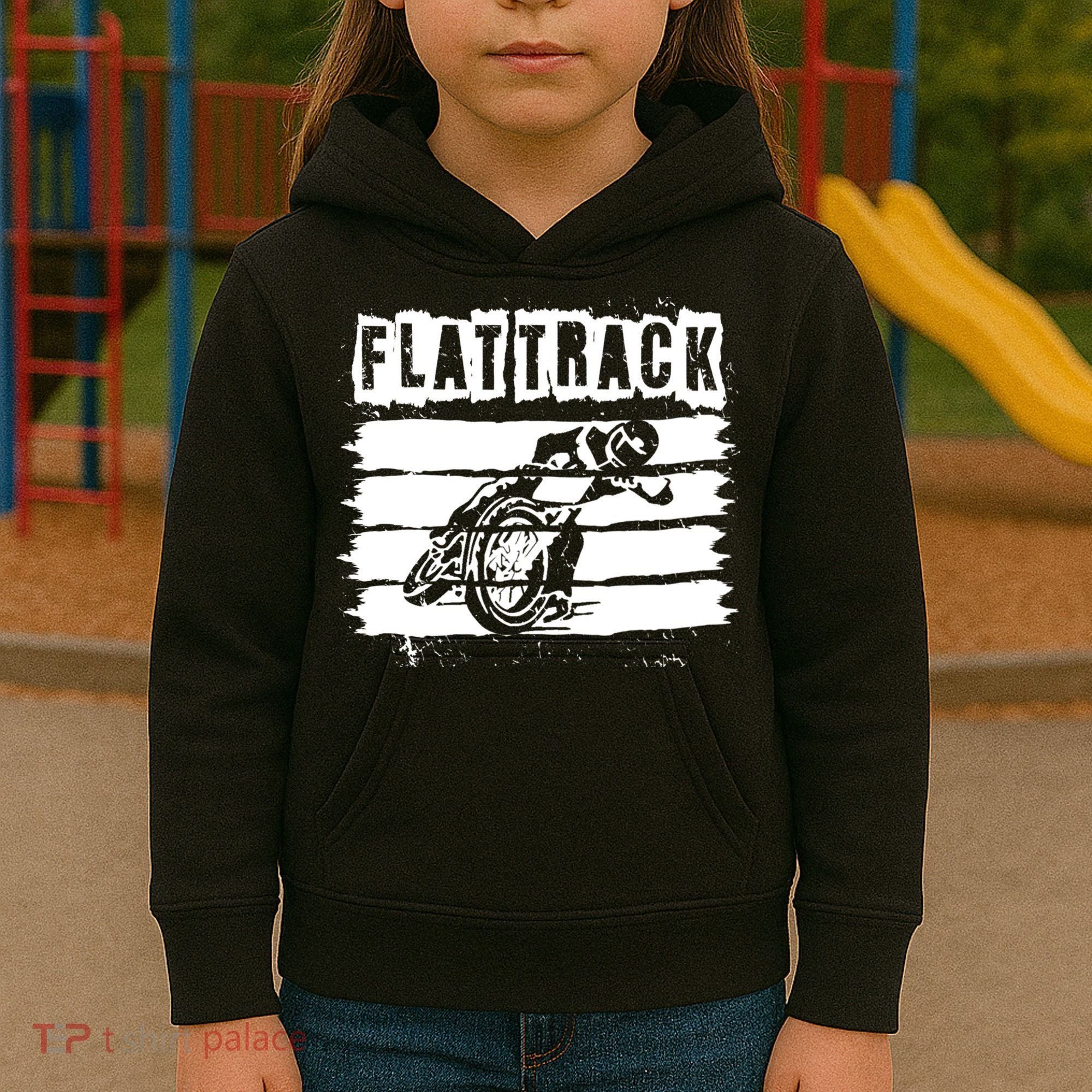 Flat Track Motorcycle Racing Dirt Track Speedway Gift Kids Hoodie