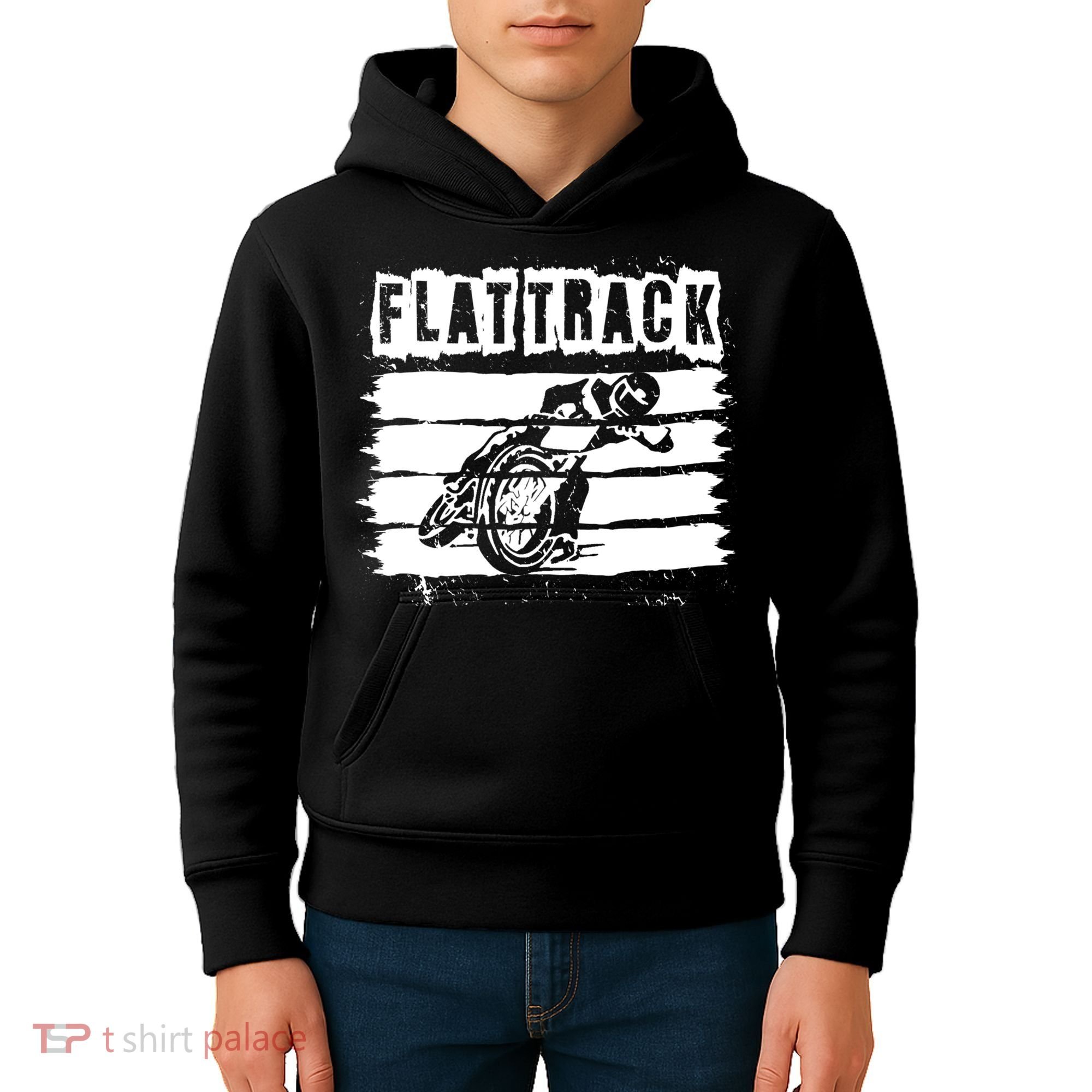 Flat Track Motorcycle Racing Dirt Track Speedway Gift Kids Hoodie