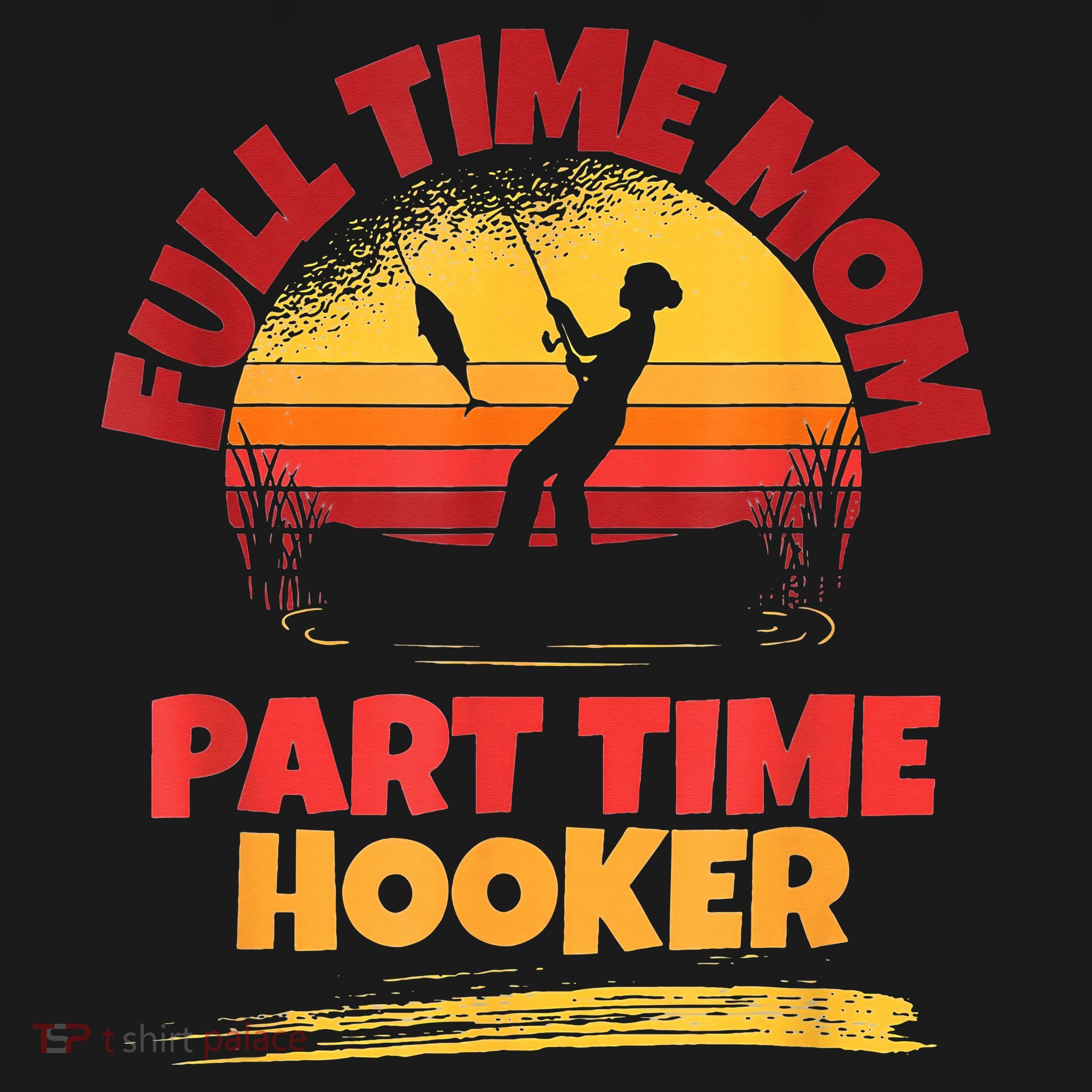 Full Time Mom Part Time Hooker Funny Fishing Mousepad