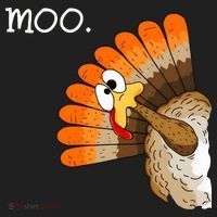 Funny Turkey Moo Cow Thanksgiving Women's Sweatshirt thumb 2