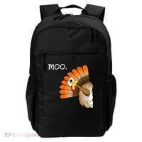 Funny Turkey Moo Cow Thanksgiving Backpack thumb 0