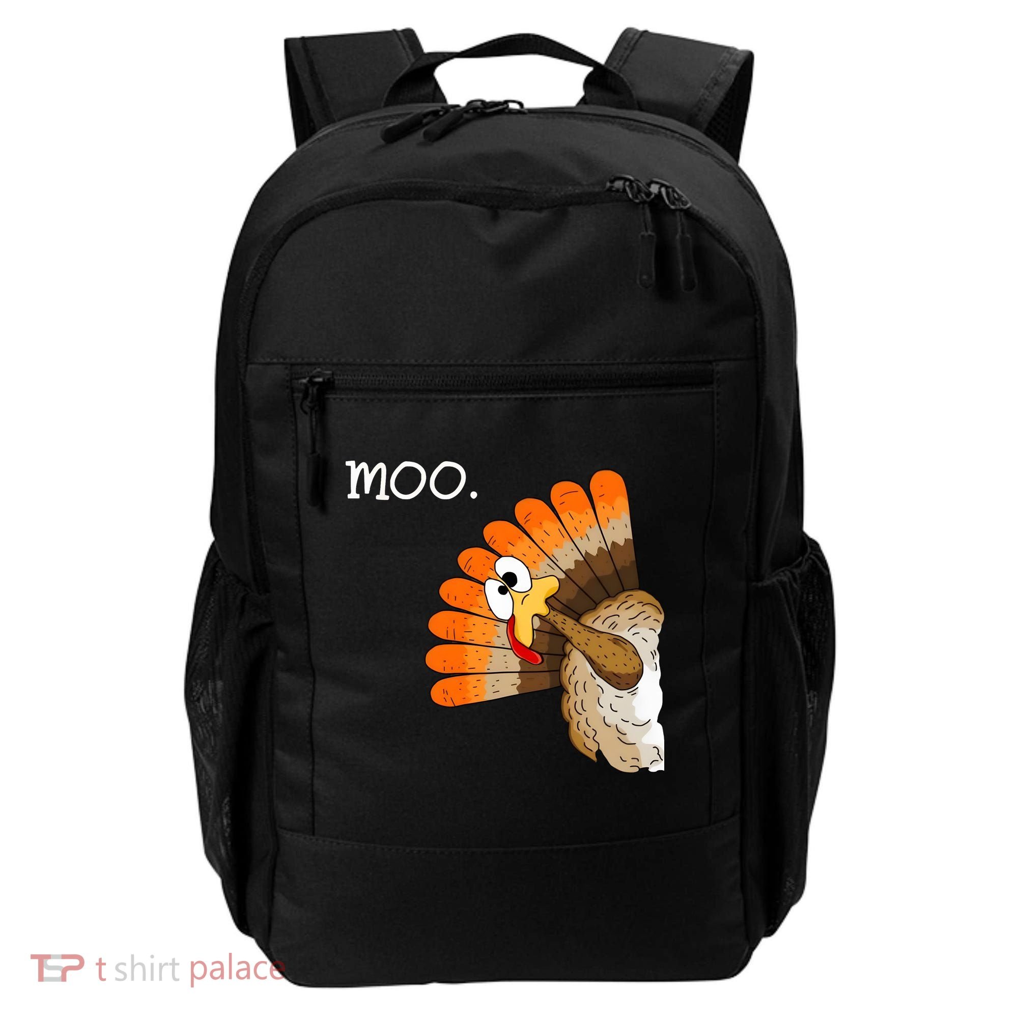 Funny Turkey Moo Cow Thanksgiving Backpack
