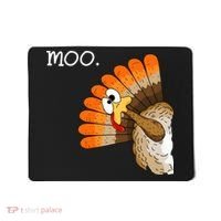 Funny Turkey Moo Cow Thanksgiving Mousepad thumb 0