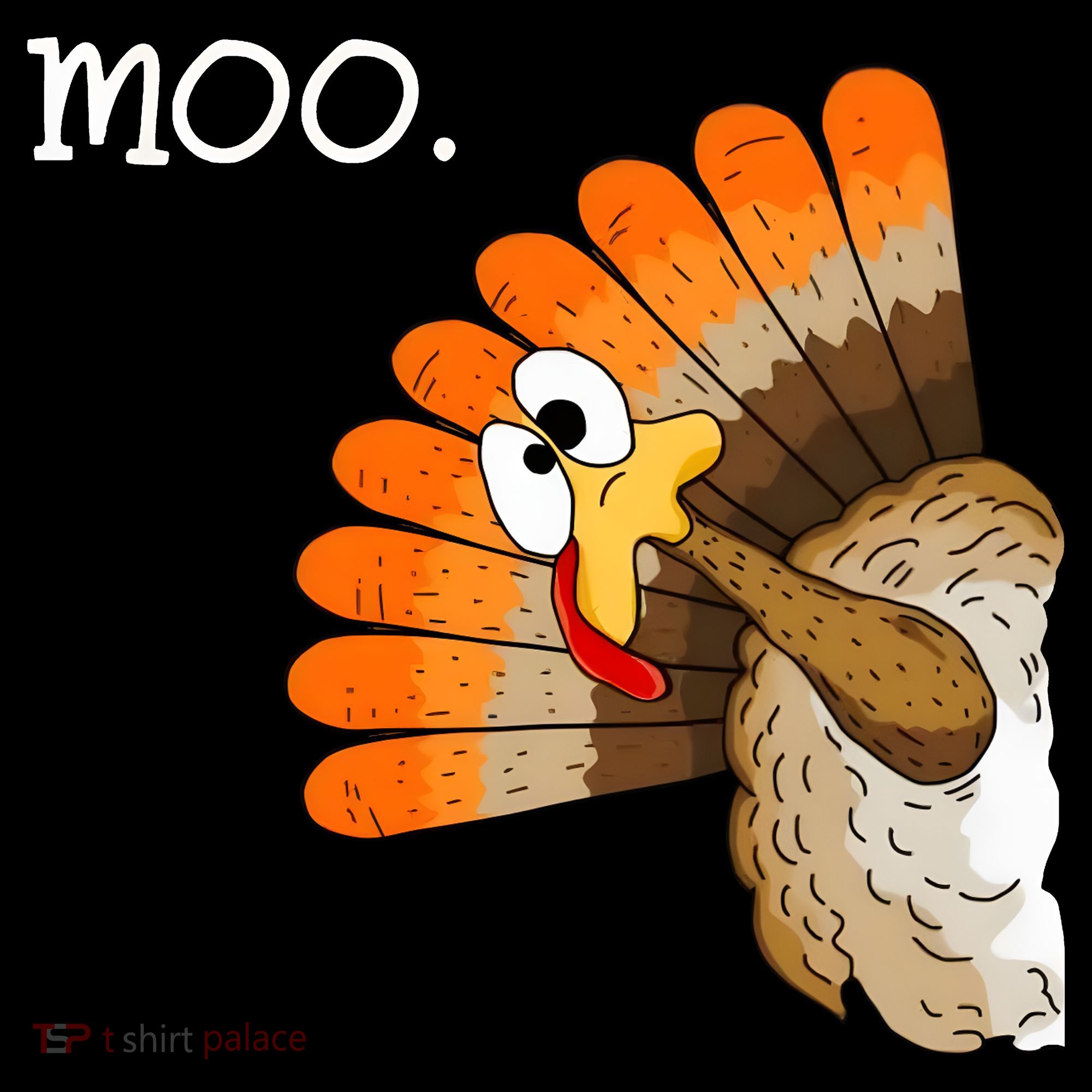 Funny Turkey Moo Cow Thanksgiving Visor