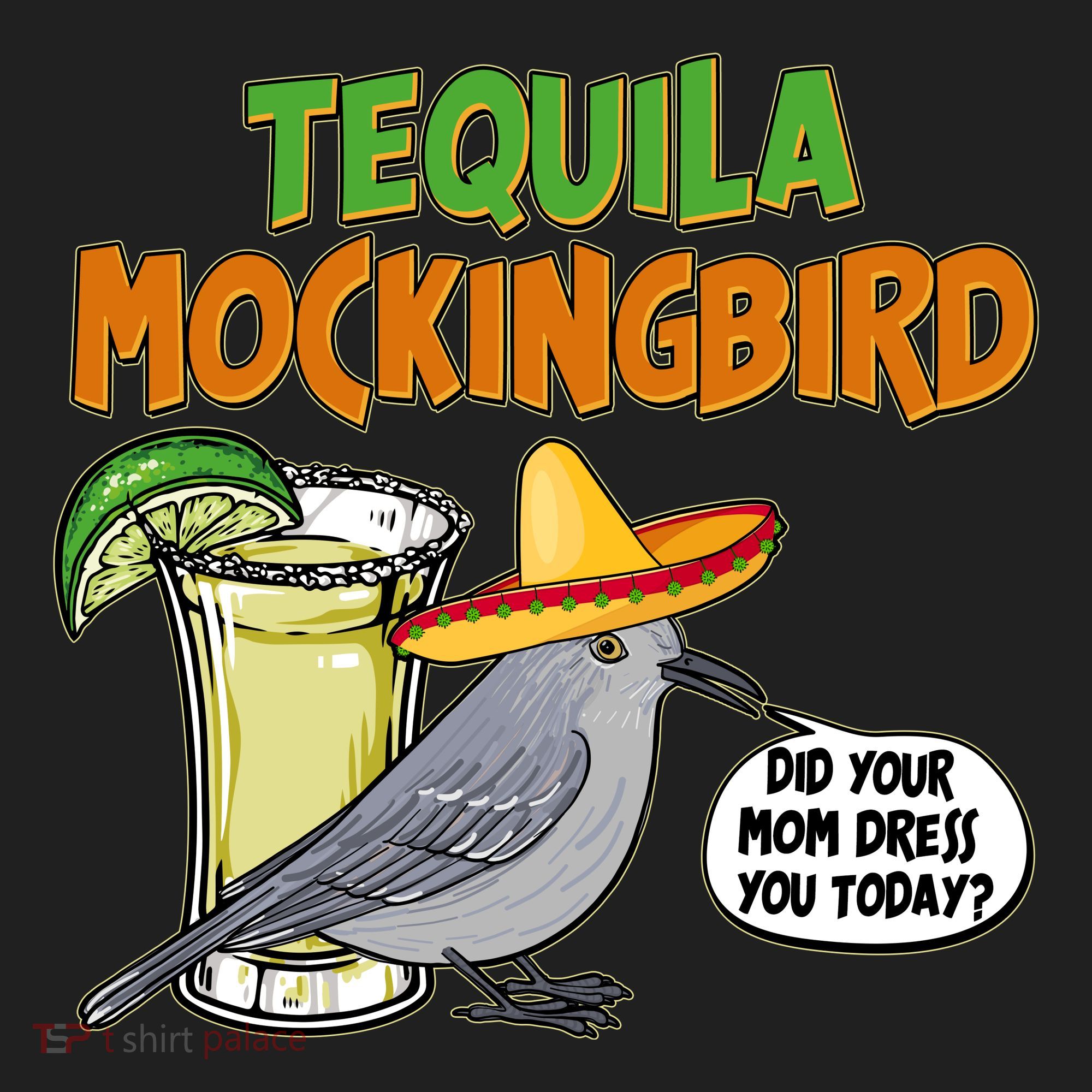 Funny Tequila Mockingbird Golf Towel