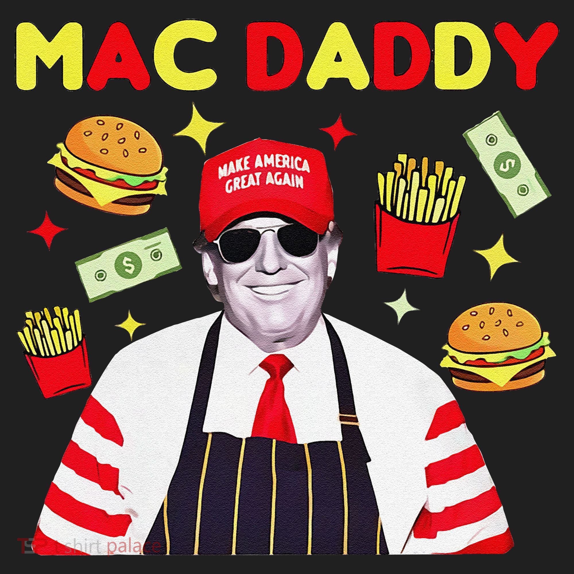Funny Trump Mac Daddy Maga Trump Fries Women's Sweatshirt
