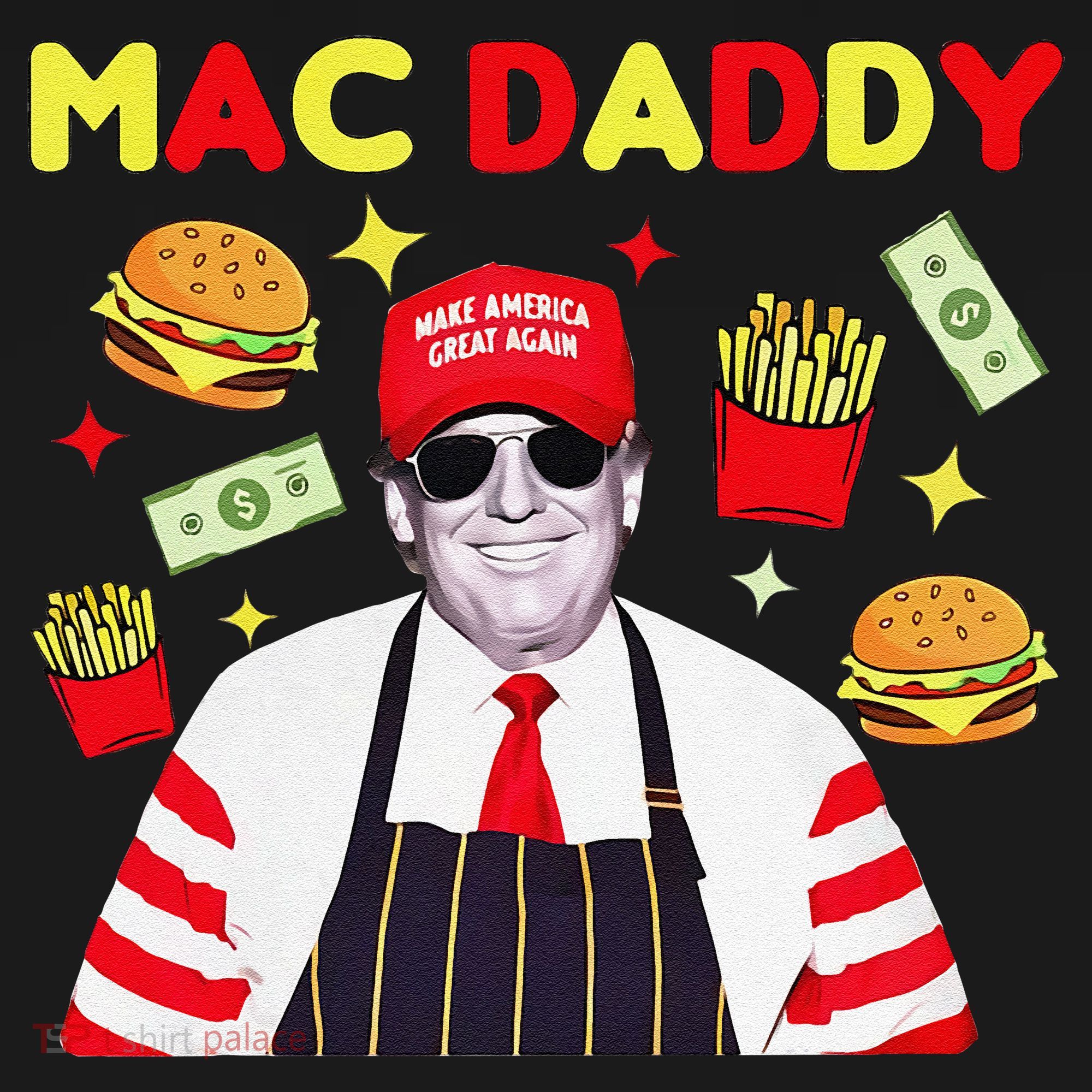 Funny Trump Mac Daddy Maga Trump Fries Women's Hoodie