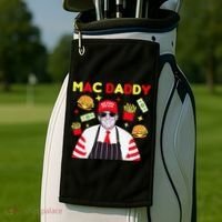 Funny Trump Mac Daddy Maga Trump Fries Golf Towel thumb 2