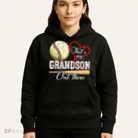funny That's My Grandson Out There Baseball for Mother's Day Hoodie thumb 5