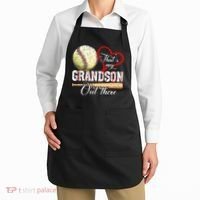 funny That's My Grandson Out There Baseball for Mother's Day Apron thumb 2