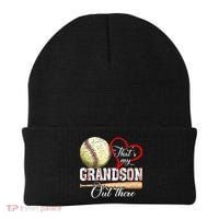 funny That's My Grandson Out There Baseball for Mother's Day Beanie thumb 0