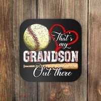 funny That's My Grandson Out There Baseball for Mother's Day Coaster thumb 0