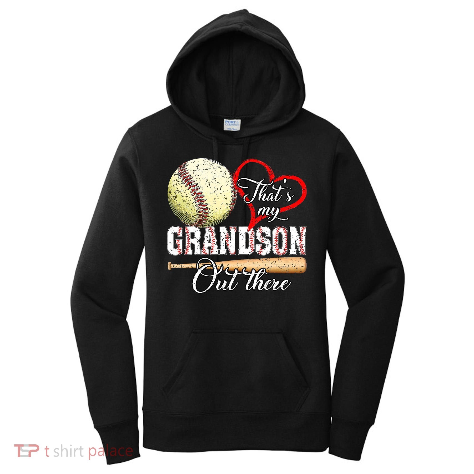 funny That's My Grandson Out There Baseball for Mother's Day Women's Hoodie