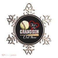 funny That's My Grandson Out There Baseball for Mother's Day Ornament thumb 0