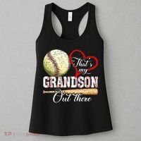 funny That's My Grandson Out There Baseball for Mother's Day Women's Tank Top thumb 3