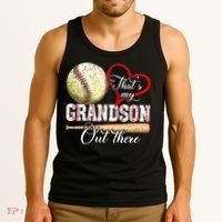 funny That's My Grandson Out There Baseball for Mother's Day Tank Top thumb 3