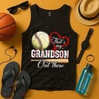 funny That's My Grandson Out There Baseball for Mother's Day Tank Top thumb 4