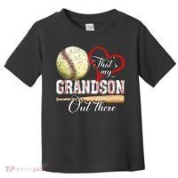 funny That's My Grandson Out There Baseball for Mother's Day Toddler T-Shirt thumb 0