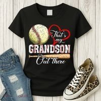 funny That's My Grandson Out There Baseball for Mother's Day Women's T-Shirt thumb 3
