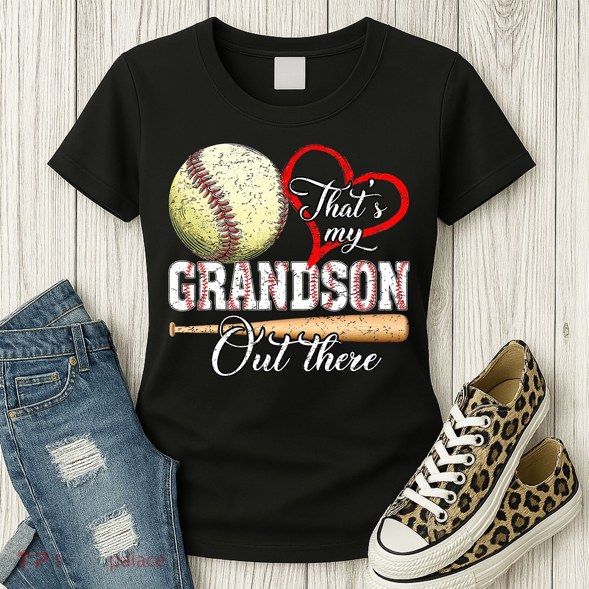 funny That's My Grandson Out There Baseball for Mother's Day Women's T-Shirt