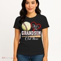 funny That's My Grandson Out There Baseball for Mother's Day Women's T-Shirt thumb 4