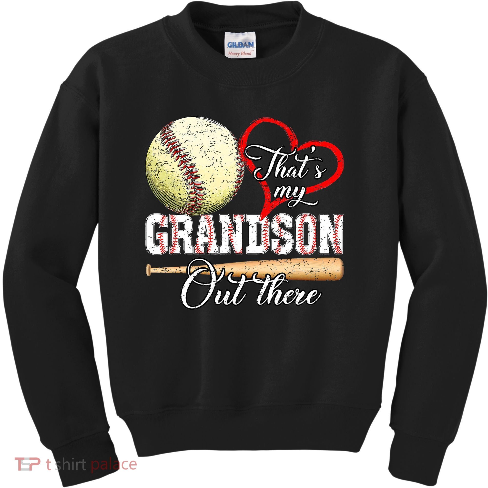 funny That's My Grandson Out There Baseball for Mother's Day Kids Sweatshirt