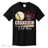 funny That's My Grandson Out There Baseball for Mother's Day Kids T-Shirt thumb 0
