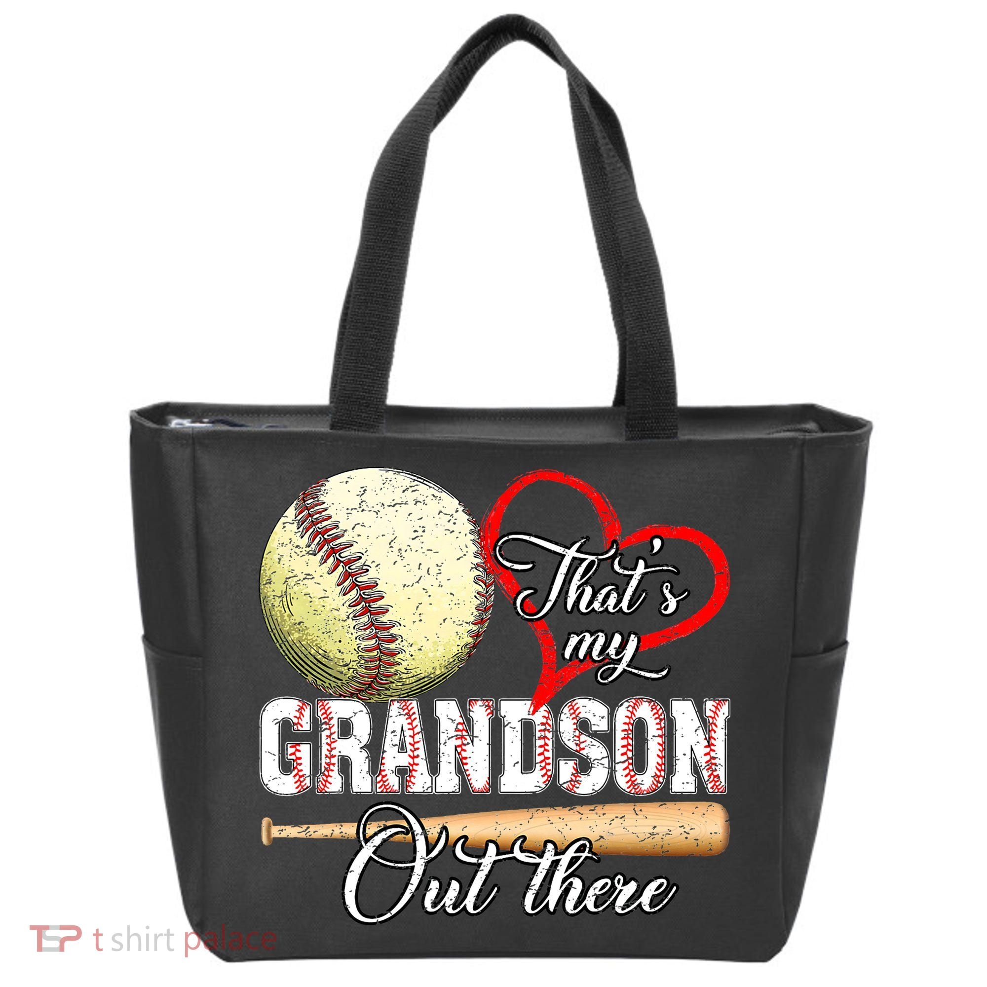 funny That's My Grandson Out There Baseball for Mother's Day Tote Bag
