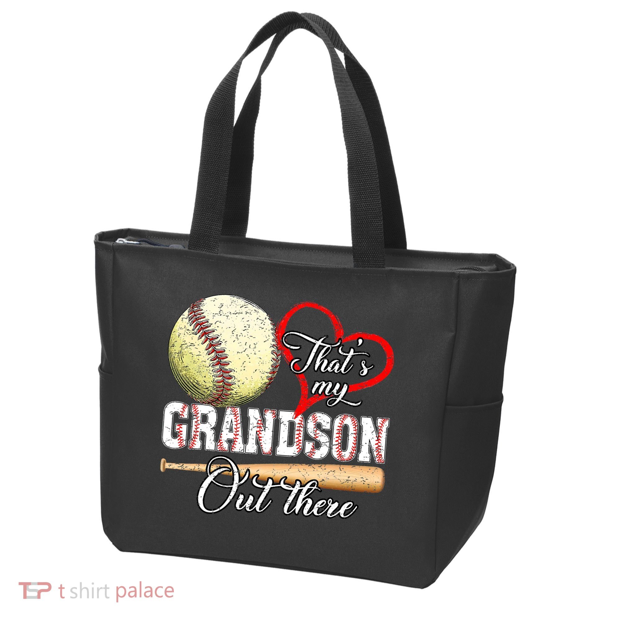 funny That's My Grandson Out There Baseball for Mother's Day Tote Bag