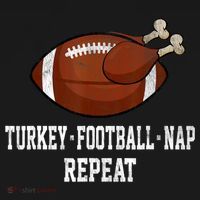 Football Turkey Nap Thanksgiving USA-Made Doggie Bandana thumb 2
