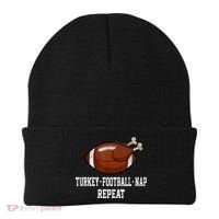 Football Turkey Nap Thanksgiving Beanie thumb 0
