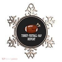 Football Turkey Nap Thanksgiving Ornament thumb 0