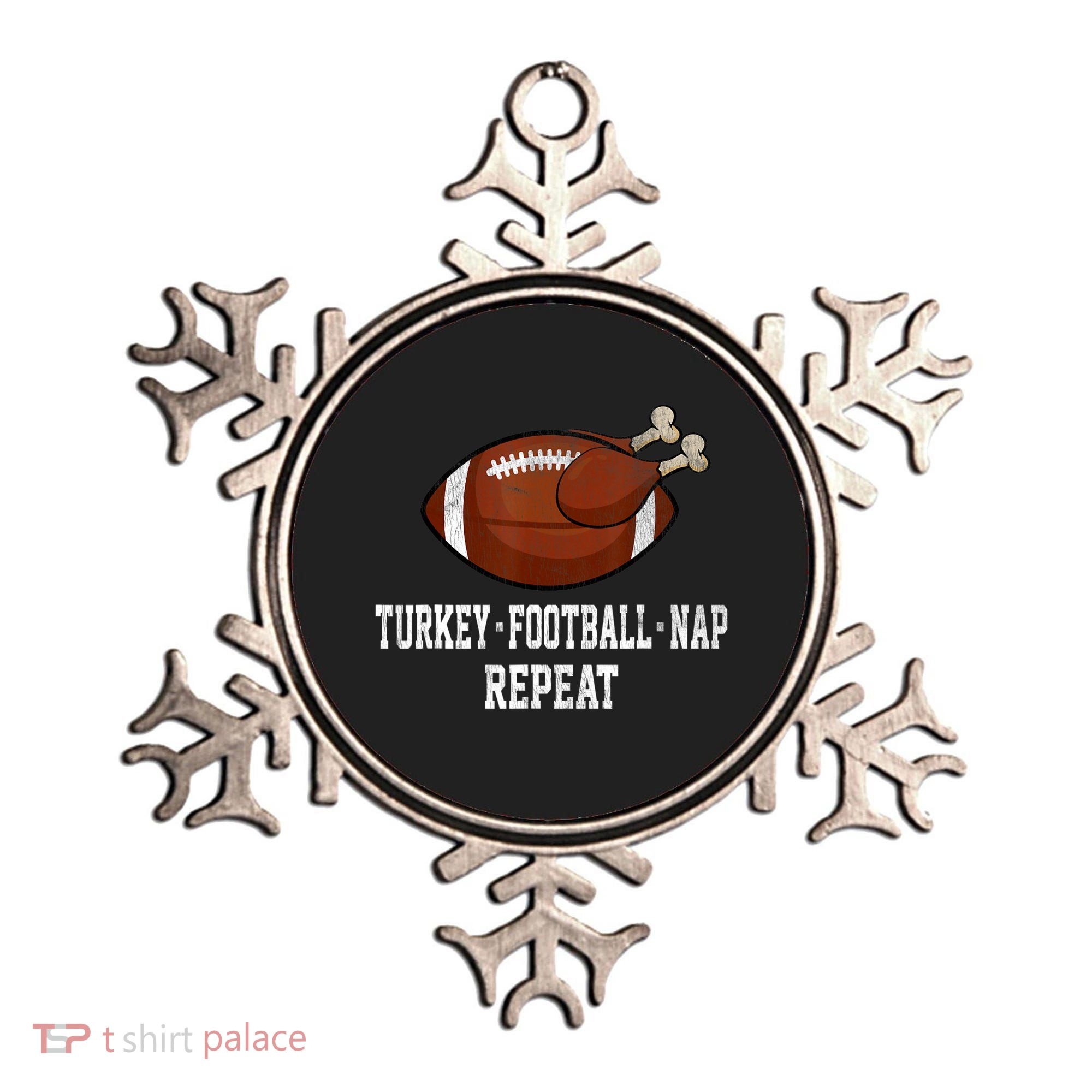 Football Turkey Nap Thanksgiving Ornament