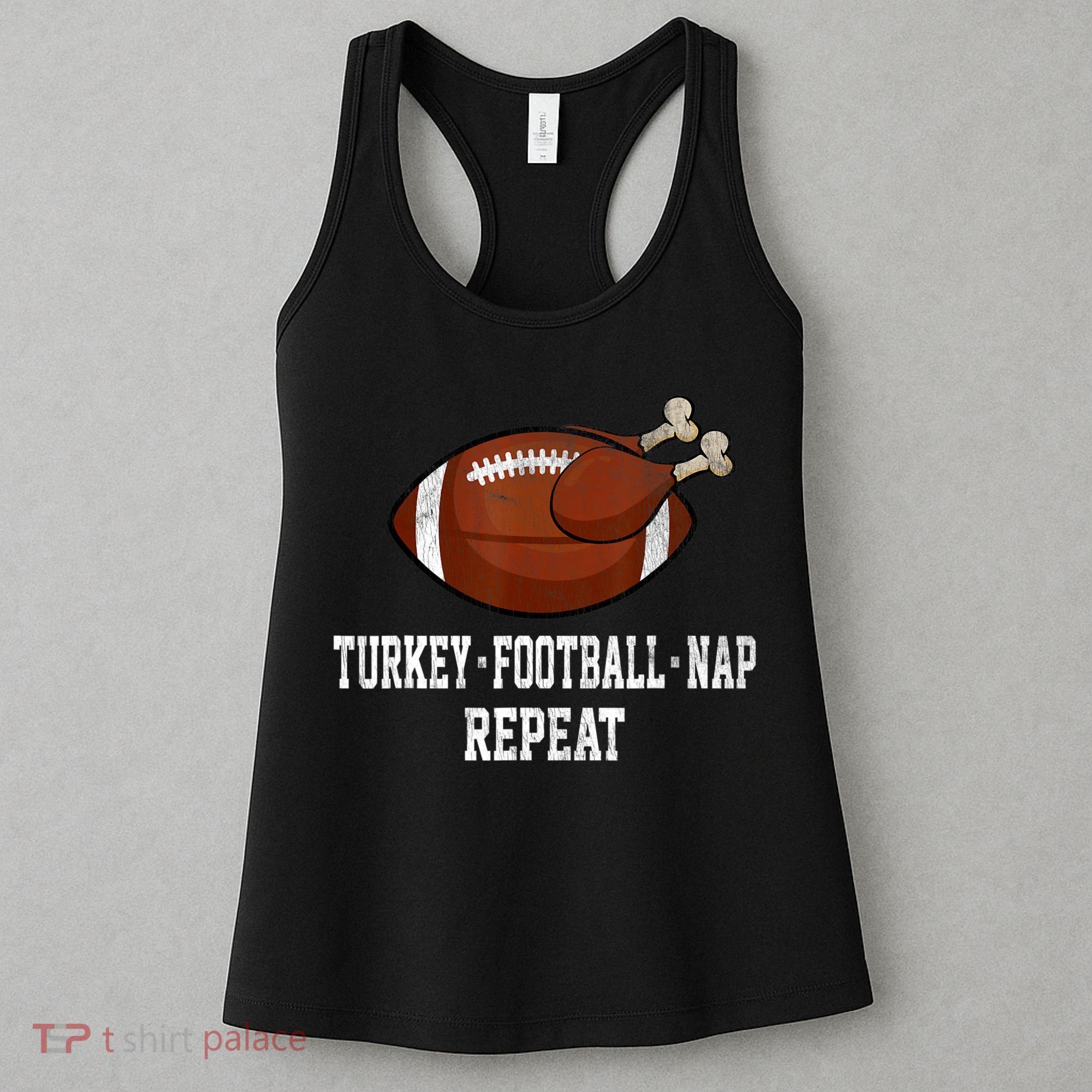 Football Turkey Nap Thanksgiving Women's Tank Top