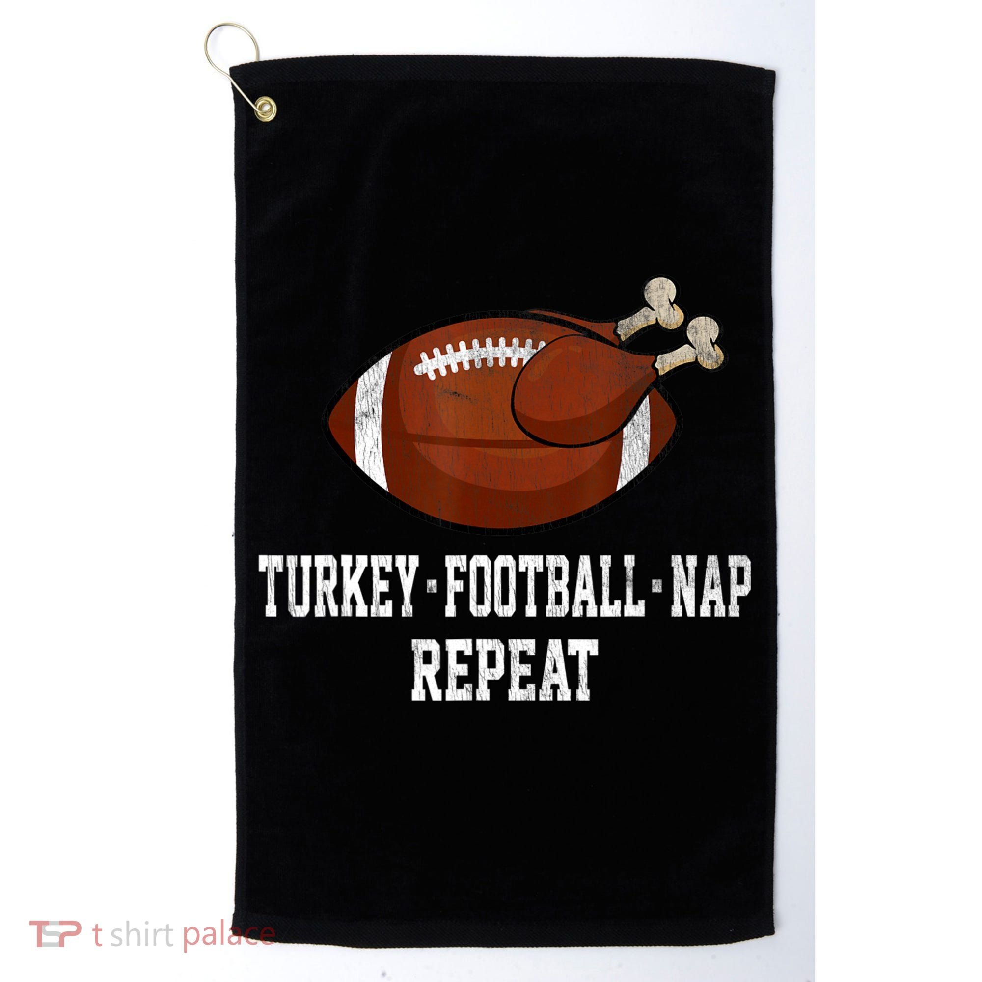 Football Turkey Nap Thanksgiving Golf Towel