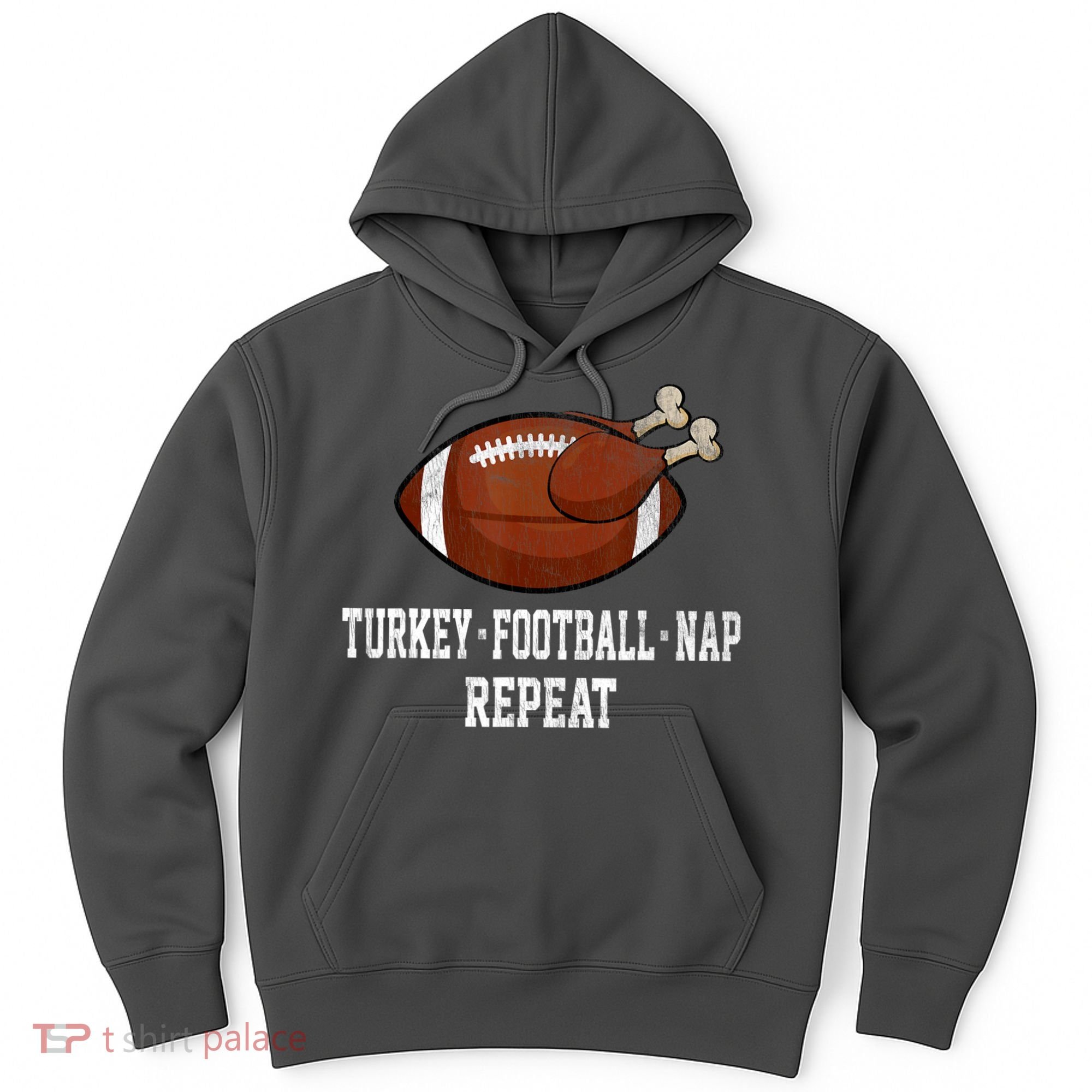 Football Turkey Nap Thanksgiving Hoodie