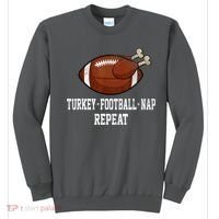 Football Turkey Nap Thanksgiving Sweatshirt thumb 0