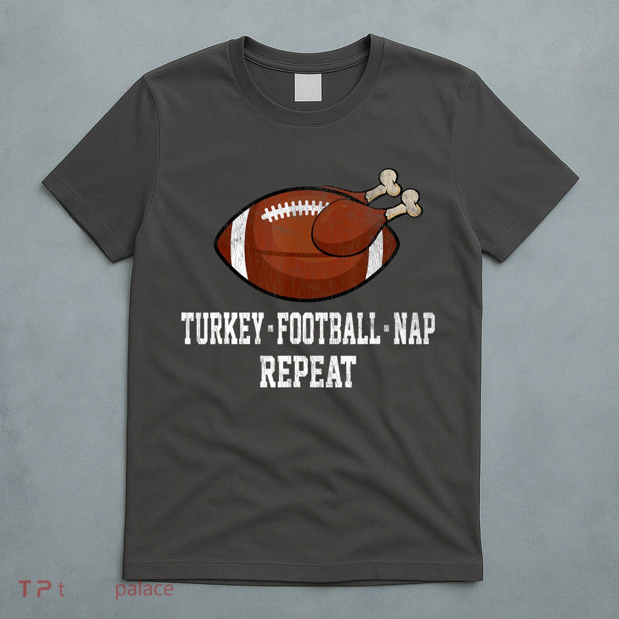 Football Turkey Nap Thanksgiving T-Shirt