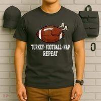 Football Turkey Nap Thanksgiving T-Shirt thumb 6