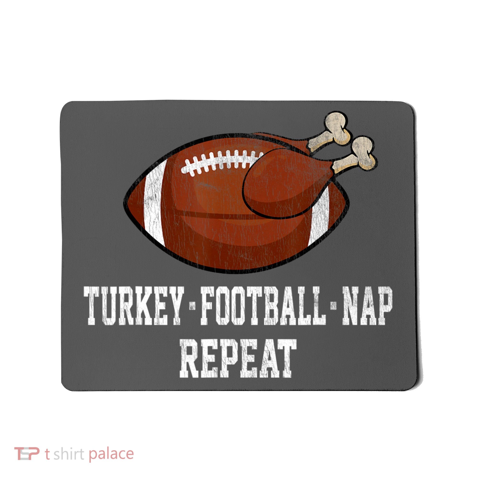 Football Turkey Nap Thanksgiving Mousepad