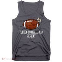 Football Turkey Nap Thanksgiving Tank Top thumb 0